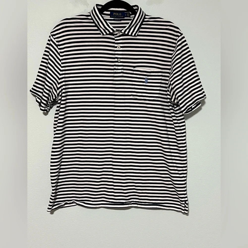 POLO Ralph Lauren Striped Cotton Polo - L